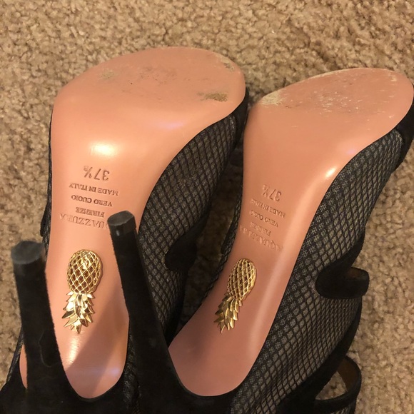 Authentic Aquazzura Peep toe booties size 37.5 - Picture 7 of 8